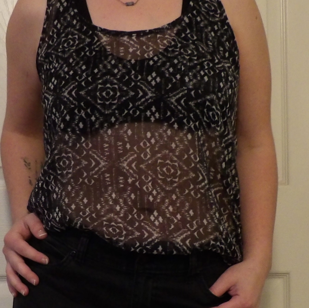Sheer tank top